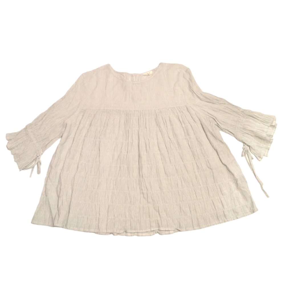 POL Seersucker Babydoll Top Small